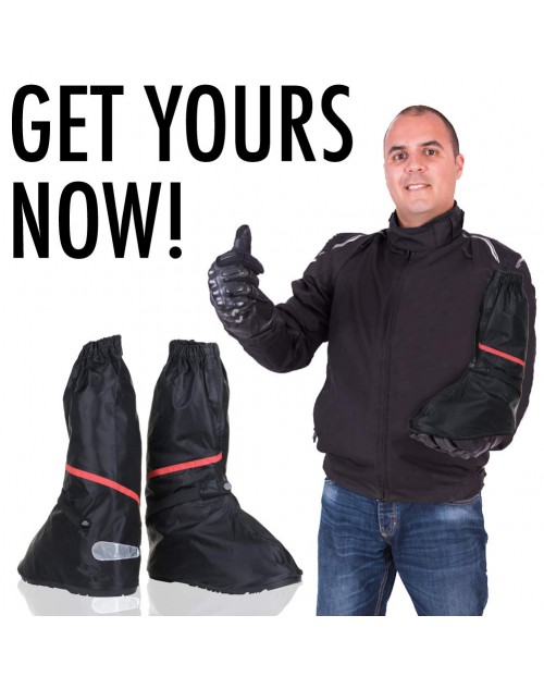 Go Motorcycle Boot Covers - Ultimate Waterproof Protective Rain Snow Shoes Cover | Premium